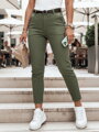 Dámske nohavice slim fit s opaskom TAIRONIK khaki UY2547