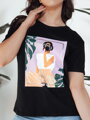 T-shirt damski MEMORY czarny Dstreet RY2628