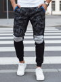 Pánske čierne camo tepláky Dstreet UX4429