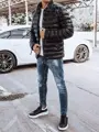 Čierna pánska koženková bunda