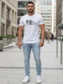 Bedrucktes Feuerwehr-T-Shirt mit Totenkopf für Männer NX054R