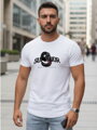 Bedrucktes Feuerwehr-T-Shirt mit Totenkopf für Männer NX054R
