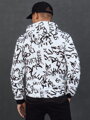 Pánska mikina s kapucňou na zips, biela Dstreet BX5745
