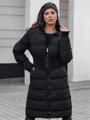 Dámska dlhá prešívaná zimná bunda FABWARM black Dstreet TY4620