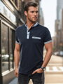 Pánske polo tričko modré Dstreet PX0621