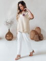 Bluzka damska oversize SHINE LOVE beżowa Dstreet RY2914