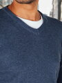 Pánsky sveter s výstrihom do V WX2317 – granátový