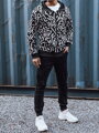 Pánska mikina s kapucňou na zips, čierna Dstreet BX5747
