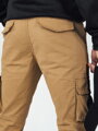 Pánske khaki cargo nohavice Dstreet UX4176