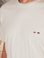 T-shirt męski z haftem cappuccino Dstreet RX5638