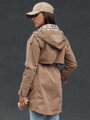 FASHLOVE dámska bunda parka, tmavo béžová, Dstreet TY4391