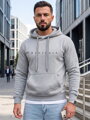 Pánska mikina s nápisom ORIGINALS a kapucňou Dstreet svetlosivá NX5151BX