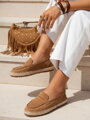 Dámske espadrilky JUDANA zo semišového materiálu vo farbe ťavej srsti ZY0639