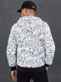 Pánska mikina na zips s kapucňou, biela Dstreet BX5811