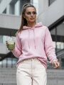 Ružová dámska mikina s kapucňou