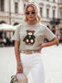 T-shirt damski BAREN pistacjowy Dstreet RY2566