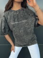 T-shirt damski KHUMBOS grafitowy Dstreet RY2631