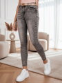 Dámske nohavice JORNIX rifľové skinny tmavosivé UY2192