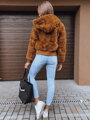 Karamelová dámska bunda FERNANDA s kapucňou TY2285
