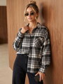 Dámska flanelová košeľa Dstreet oversize s károvaným vzorom – čierna
