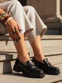 Dámske mokasíny ELEGANCIO čierne ZY0708