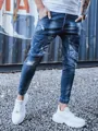 Pekné tmavo-modré rifle v trendy prevedení.