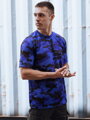 Pánske modré camo tričko Dstreet RX5595
