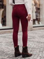 Dámske nohavice BRITTNIX typu skinny bordové UY2222