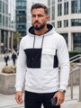 Pánska sivá mikina s kapucňou BX5911