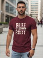 Herren T-Shirt mit Totenkopf und Blumendruck NX079R
