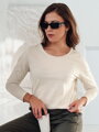 Bluzka damska one size MINIMODA z wisiorkiem beżowa Dstreet RY2680