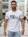 Bedrucktes Feuerwehr-T-Shirt mit Totenkopf für Männer NX054R