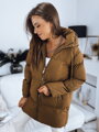 Zimná prešívaná bunda vo farbe camel