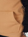Pánska základná mikina s kapucňou, camel Dstreet BX5891