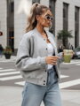 BONDAI dámska bomber bunda sivá Dstreet TY4146