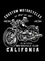 Herren Motorrad Print T-Shirt schwarz Dstreet NX050R