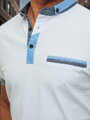 Pánske polo tričko biele Dstreet PX0622