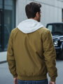 Pánska bomber bunda s kapucňou zelená Dstreet TX5022
