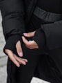 Dámska dlhá prešívaná zimná bunda FABWARM black Dstreet TY4620