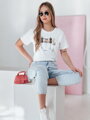 T-shirt damskie z nadrukiem MANETEE biały Dstreet RY2728
