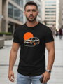Herren-T-Shirt mit Autodruck schwarz Dstreet NX5091R