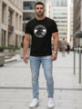 Bedrucktes Feuerwehr-T-Shirt mit Totenkopf für Männer NX054R
