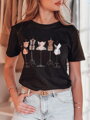 T-shirt damskie z nadrukiem MANETEE czarny Dstreet RY2729