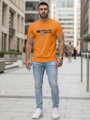Orangefarbenes bedrucktes Herren-T-Shirt Dstreet NX5017R
