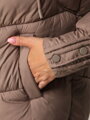 Dámska zimná bunda s lemovanou kapucňou Dstreet béžová TY5893