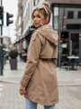 Dámska bunda parka MOZA Tmavobéžová farba DSTREET TY4284
