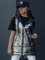Tmavosivá dámska prešívaná vesta PIXIECODE TY4437