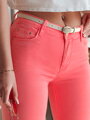 Dámske nohavice skinny s opaskom VIVASKIN svetloružové UY2468