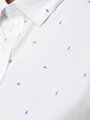Pánska slim fit vzorovaná košeľa biela Dstreet DX2698