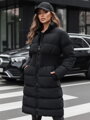 Dámska dlhá prešívaná zimná bunda FABWARM black Dstreet TY4620